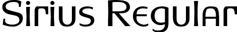 Sirius Regular font - Sirius.ttf