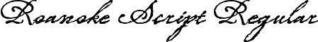 Roanoke Script Regular font - Roanoke Script.ttf