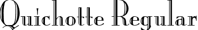 Quichotte Regular font - Quichotte.ttf