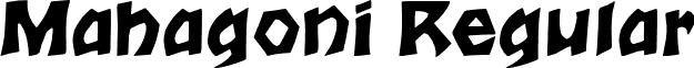 Mahagoni Regular font - Mahagoni.ttf