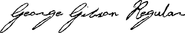George Gibson Regular font - George Gibson.ttf