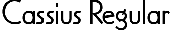 Cassius Regular font - Cassius.ttf