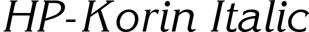 HP-Korin Italic font - HP-Korin.ttf