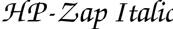 HP-Zap Italic font - HP-Zap.ttf