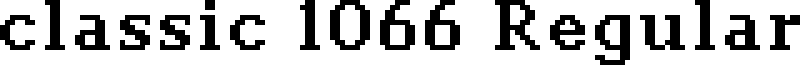classic 1066 Regular font - classic 10_66.ttf