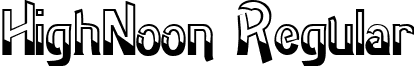 HighNoon Regular font - HighNoon.ttf