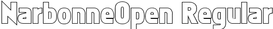 NarbonneOpen Regular font - NarbonneOpen.ttf