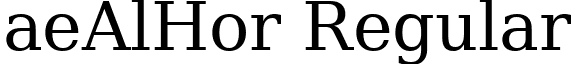 aeAlHor Regular font - ae_AlHor.ttf