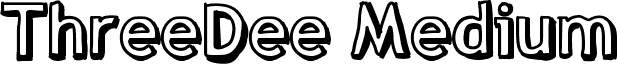 ThreeDee Medium font - ThreeDee.ttf