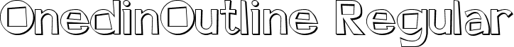 OnedinOutline Regular font - OnedinOutline.ttf
