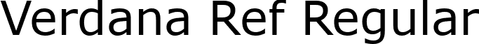 Verdana Ref Regular font - Verdana Ref.ttf