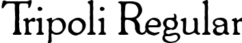 Tripoli Regular font - Tripoli.ttf