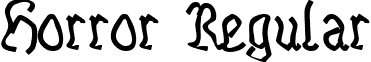 Horror Regular font - Horror.ttf