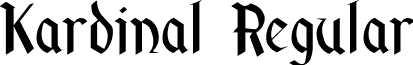 Kardinal Regular font - Kardinal.ttf