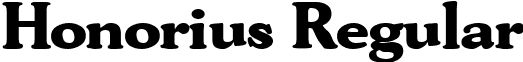 Honorius Regular font - Honorius.ttf