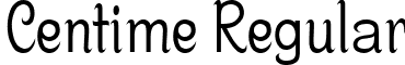 Centime Regular font - Centime.ttf