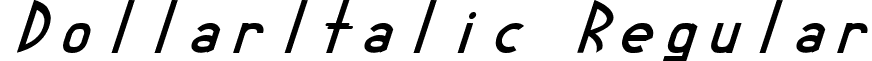 DollarItalic Regular font - DollarItalic.ttf