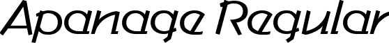 Apanage Regular font - Apanage.ttf