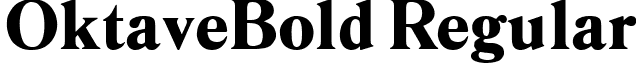 OktaveBold Regular font - OktaveBold.ttf