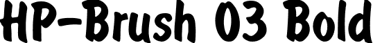HP-Brush 03 Bold font - HP-Brush 03.ttf