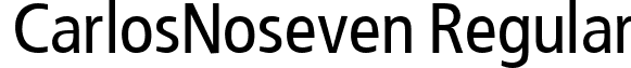 CarlosNoseven Regular font - CarlosNoseven.ttf