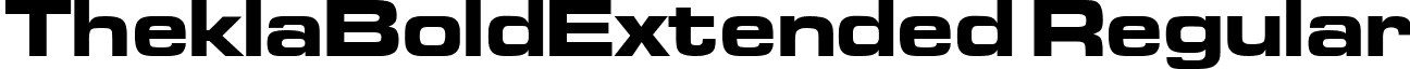 TheklaBoldExtended Regular font - TheklaBoldExtended.ttf