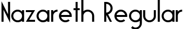 Nazareth Regular font - Nazareth.ttf