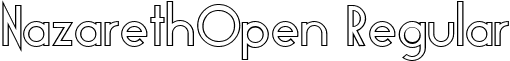 NazarethOpen Regular font - NazarethOpen.ttf