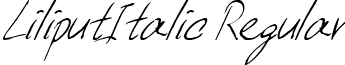 LiliputItalic Regular font - LiliputItalic.ttf