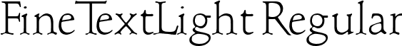 FineTextLight Regular font - FineTextLight.ttf