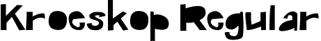 Kroeskop Regular font - Kroeskop.ttf