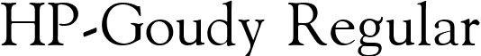 HP-Goudy Regular font - HP-Goudy.ttf