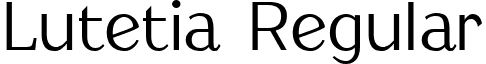 Lutetia Regular font - Lutetia.ttf