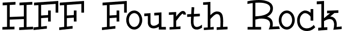 HFF Fourth Rock font - HFF Fourth Rock.otf