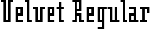 Velvet Regular font - Velvet.ttf