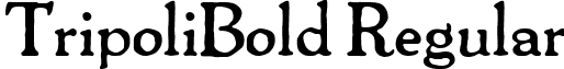 TripoliBold Regular font - TripoliBold.ttf