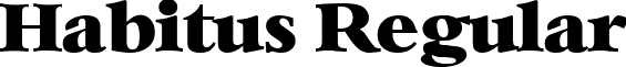 Habitus Regular font - Habitus.ttf