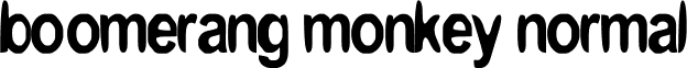boomerang monkey normal font - MONKEY.TTF