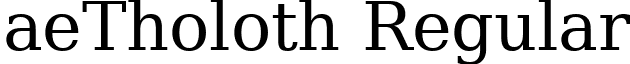 aeTholoth Regular font - ae_Tholoth.ttf