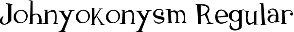 Johnyokonysm Regular font - johnyokonysm.ttf