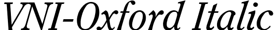 VNI-Oxford Italic font - vni.addon.VOXFORI.TTF