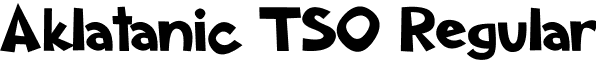 Aklatanic TSO Regular font - aklatan.ttf