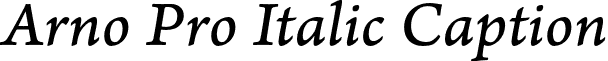 Arno Pro Italic Caption font - ArnoPro-ItalicCaption.otf