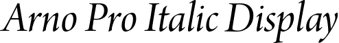Arno Pro Italic Display font - ArnoPro-ItalicDisplay.otf