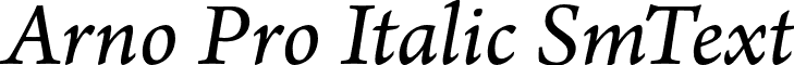 Arno Pro Italic SmText font - ArnoPro-ItalicSmText.otf