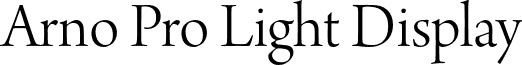 Arno Pro Light Display font - ArnoPro-LightDisplay.otf