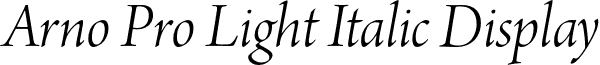 Arno Pro Light Italic Display font - ArnoPro-LightItalicDisplay.otf