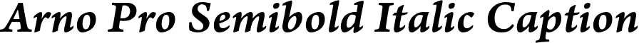 Arno Pro Semibold Italic Caption font - ArnoPro-SmbdItalicCaption.otf