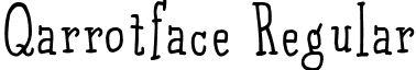 Qarrotface Regular font - qarrotface free.otf