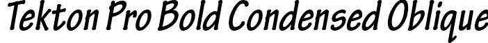 Tekton Pro Bold Condensed Oblique font - TektonPro-BoldCondObl.otf